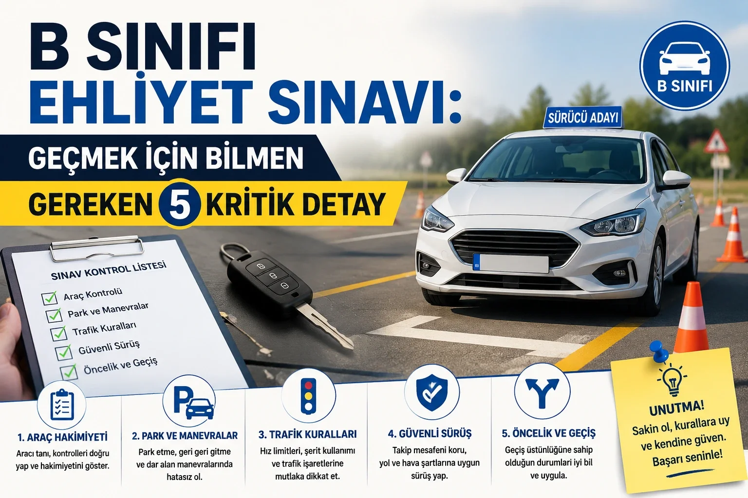 B Sınıfı ehliyet sınavı